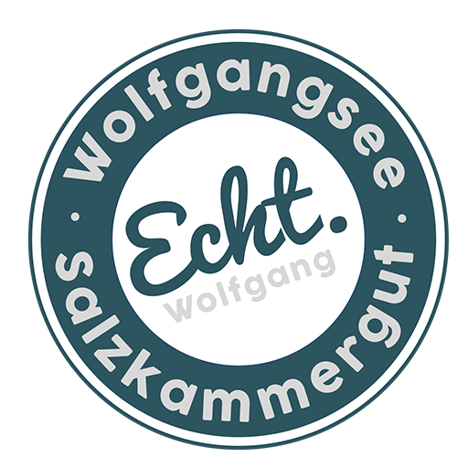 Logo Schriftzug: Echt-Wolfgangsee, die interaktive Weinflasche